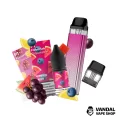 Набор M 2.0: подсистема Vaporesso XROS 3 Mini в градиентном розовом цвете + картридж 1.0 Ом + 2 набора для самозамеса Flavorlab p1 10 мл 50 мг со вкусом винограда с лимоном/со вкусом черники с арбузом