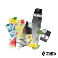 Набор M 2.0: Xros 3 mini Icy Silver + Картридж XROS Mini 1.0 Ом + Flavorlab p1 10 мл Мята ментол 50 мг + Watermelon Lemon 10 мл 50 мг