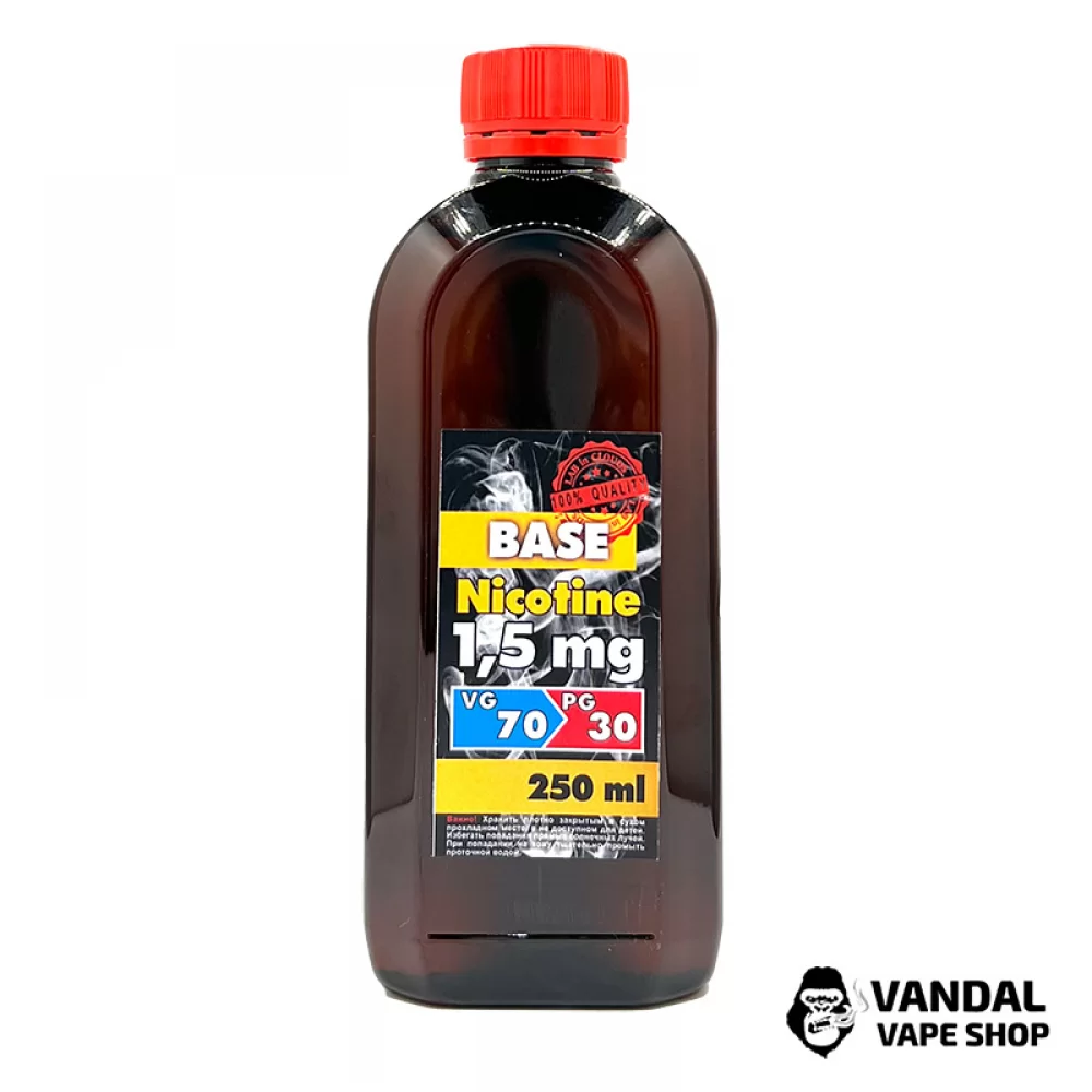 База In Cloud 250 мл. 70/30 - никотин 1.5 мг/мл База In Cloud 250 мл. 70/30 - никотин 1.5 мг/мл