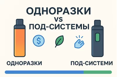 ЩО ВИГІДНІШЕ ОДНОРАЗКИ ЧИ ПОД-СИСТЕМИ: ПОРІВНЯННЯ ПРИСТРОЇВ І ЦІН