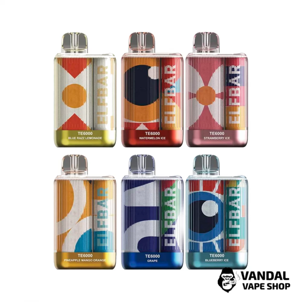 Одноразовая Pod система Elf Bar TE6000 550 мАч 5% на 6000 затяжек Одноразовая Pod система Elf Bar TE6000 550 мАч 5% на 6000 затяжек