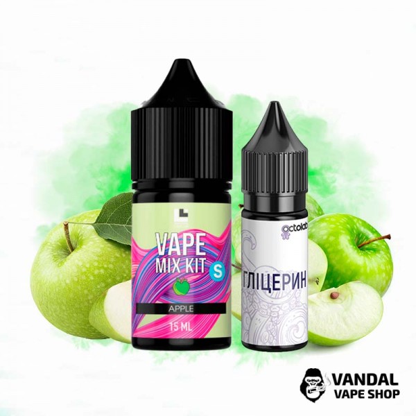 Набір Vape Mix Kit 30 мл, 50 мг зі смаком яблука
