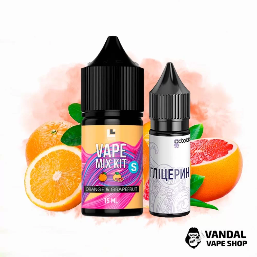 Набор Vape Mix Kit 30 мл 50 мг Hard со вкусом апельсина и грейпфрута
