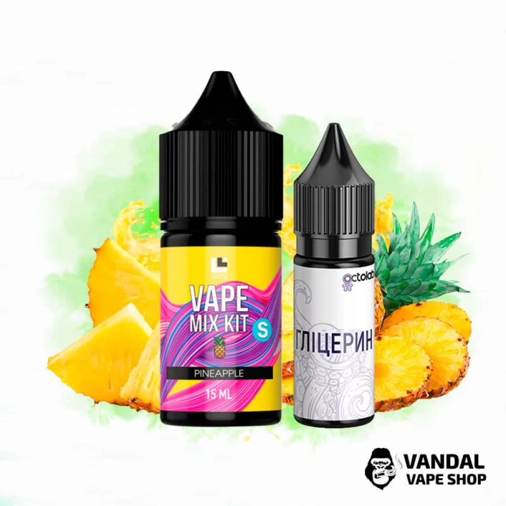 Набор Vape Mix Kit 30 мл 50 мг со вкусом ананаса Набор Vape Mix Kit 30 мл 50 мг со вкусом ананаса