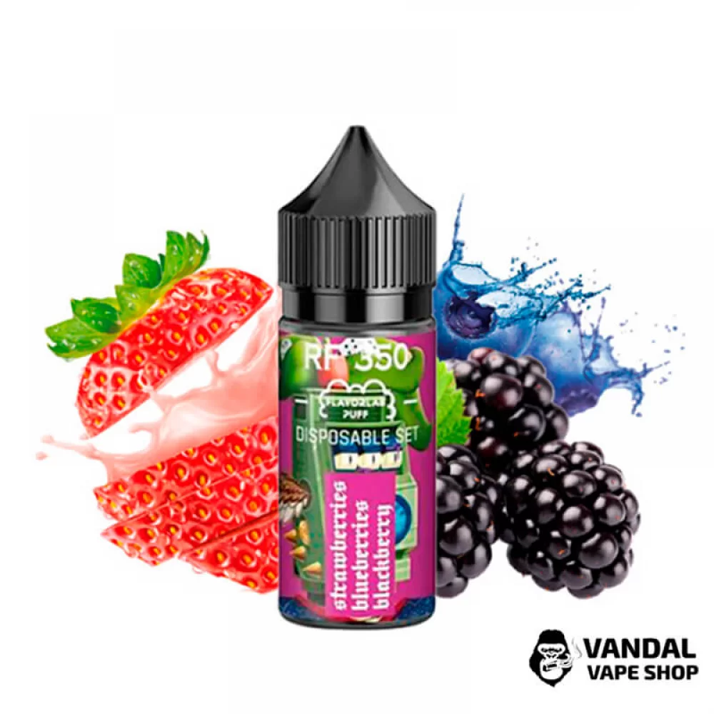 ЖИДКОСТЬ Flavorlab FL 350 30 мл 30 мг НА СОЛЕВОМ НИКОТИНЕ со вкусом клубники, ежевики и черники