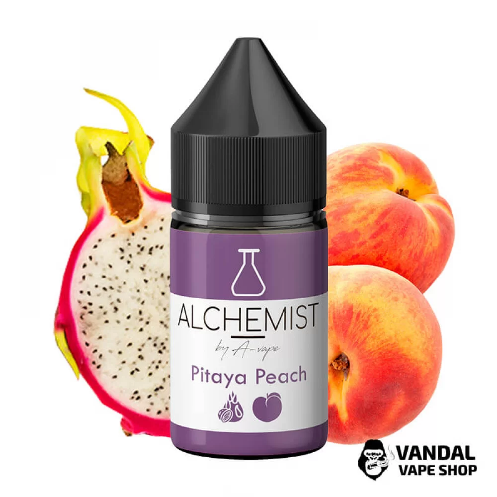 Жидкость Alchemist Salt – 30 мл 35 мг на солевом никотине со вкусом  драгонфрута и персика