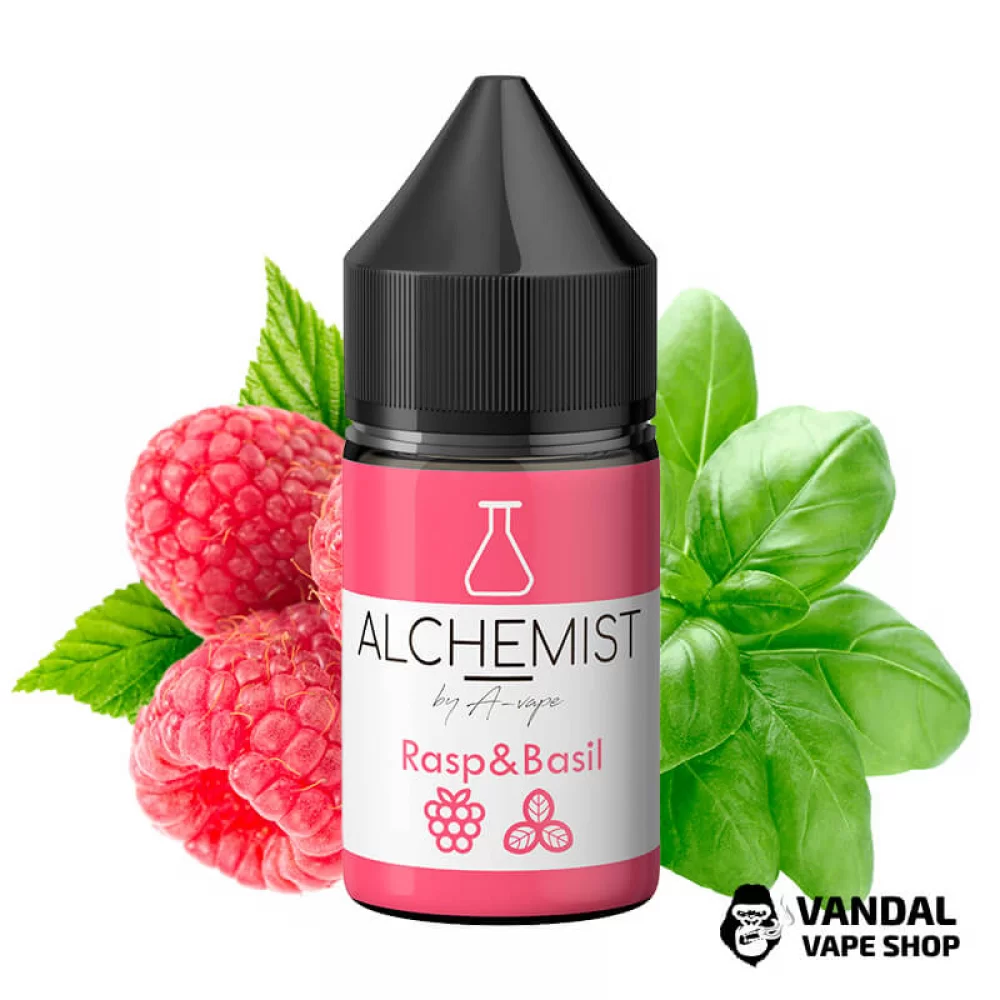 Жидкость Alchemist Salt – 30 мл 35 мг на солевом никотине со вкусом малины и базилика