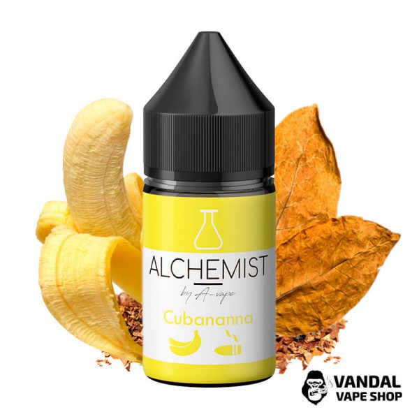 Рідина Alchemist Salt - 30 мл 50 мг на сольовому нікотині зі смаком банану і тютюну
