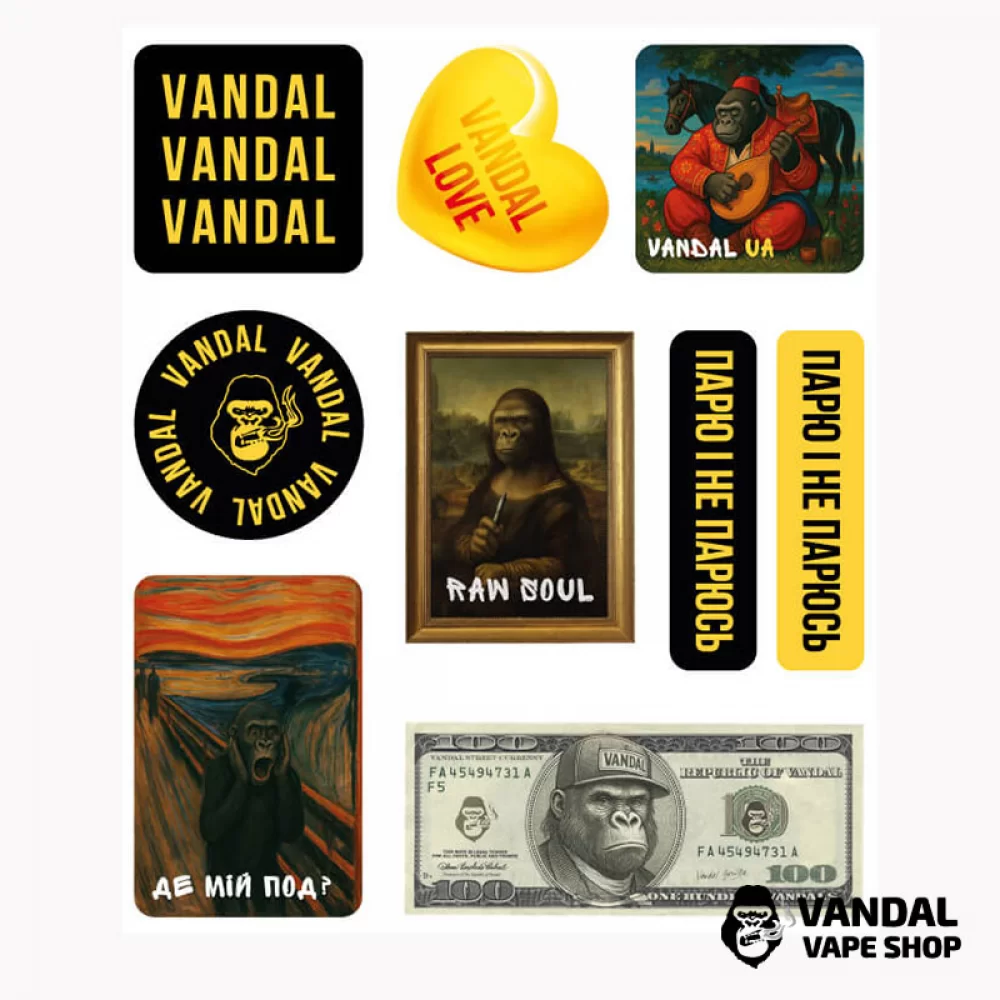 Стикерпак - Vandal Vape фирменный