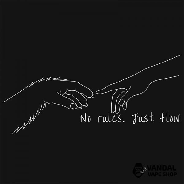 Сумка-шопер - чорна "No rules. Just flow"