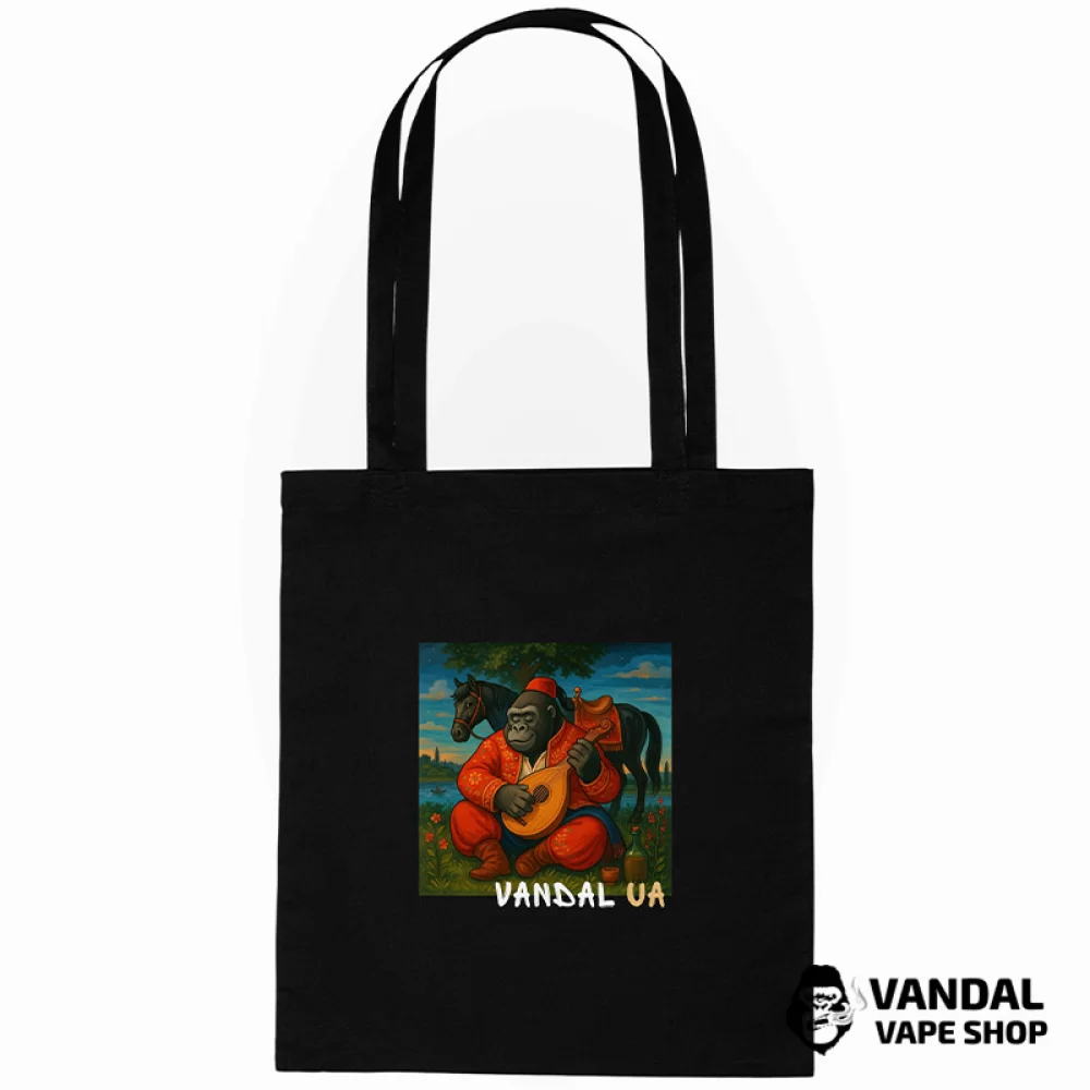 Сумка-шопер - чорна "Vandal UA"  
