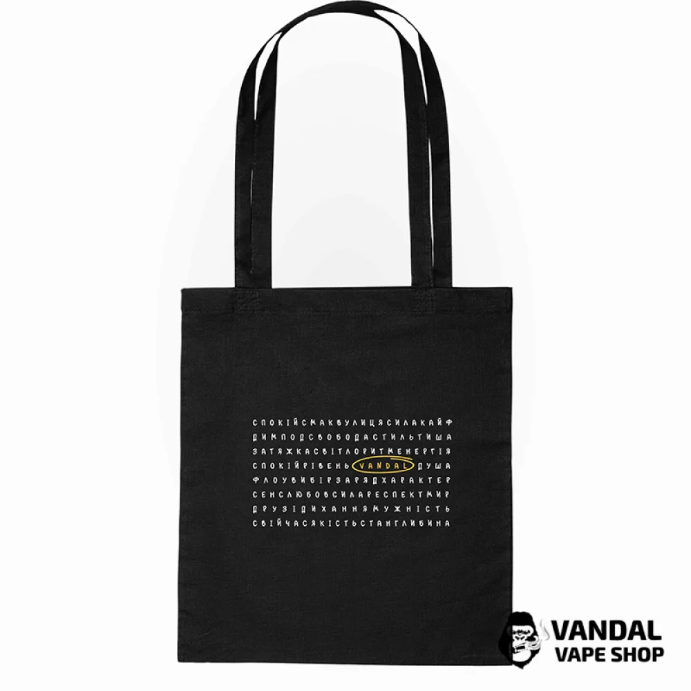 Сумка-шопер - чорна "Vandal"  