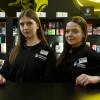 Фірмовий жіночий світшот Vandal Vape у чорному кольорі на замку з принтом спереду