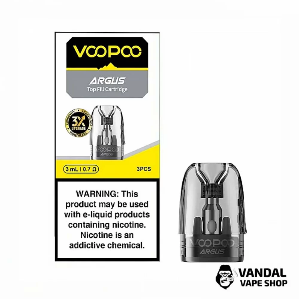 Змінний картридж Voopoo Argus Top Fill 1.0 Ом 3 мл