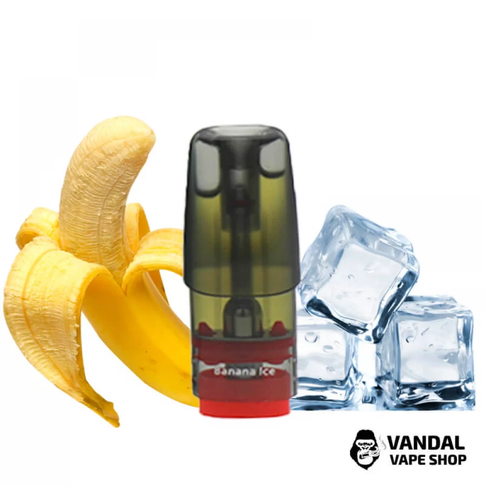 Заправленные картриджи для ELF BAR RF350 и MATE 500 2.0 Мл (1.2 Ом) со вкусом банана со льдом Заправленные картриджи для ELF BAR RF350 и MATE 500 2.0 Мл (1.2 Ом) со вкусом банана со льдом