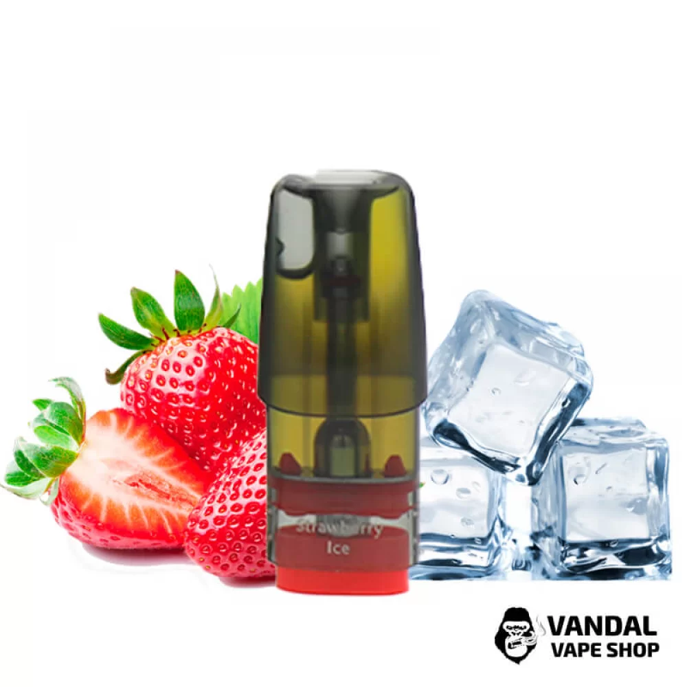 Заправленные картриджи для ELF BAR RF350 и MATE 500 2.0 Мл (1.2 Ом) со вкусом клубники со льдом Заправленные картриджи для ELF BAR RF350 и MATE 500 2.0 Мл (1.2 Ом) со вкусом клубники со льдом