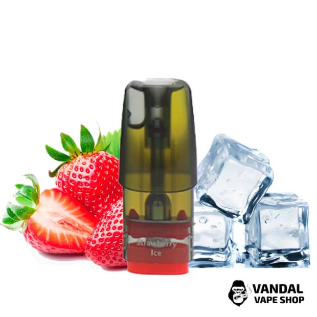 Заправленные картриджи для ELF BAR RF350 и MATE 500 2.0 Мл (1.2 Ом) со вкусом клубники со льдом