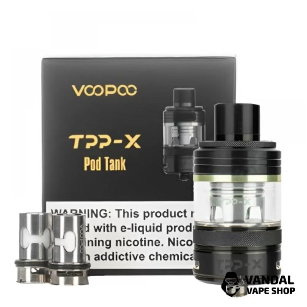 Картридж Voopoo TPP X Pod Tank 5.5 мл у чорному кольорі