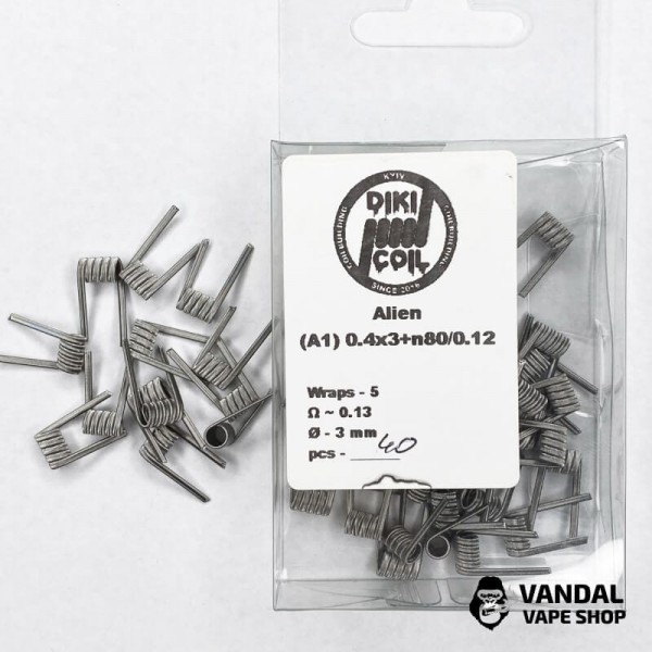 Спираль Alien 0.13 Ohm (A1) 0.4x3+n80/0.12