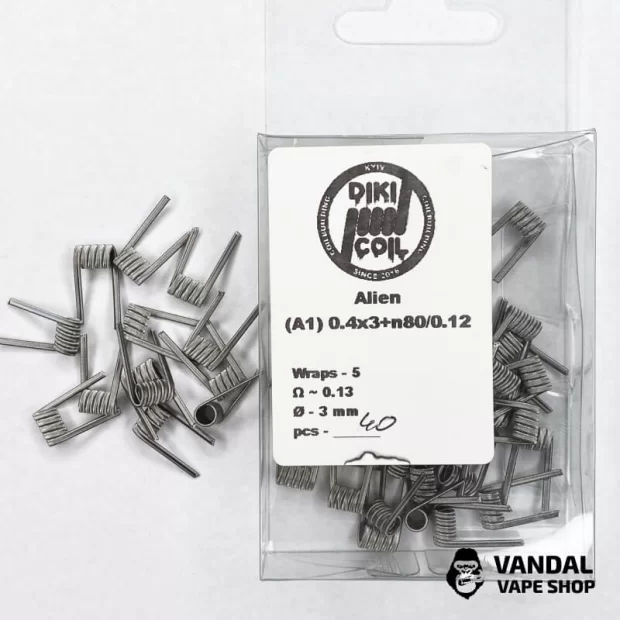 Спираль Alien 0.13 Ohm (A1) 0.4x3+n80/0.12