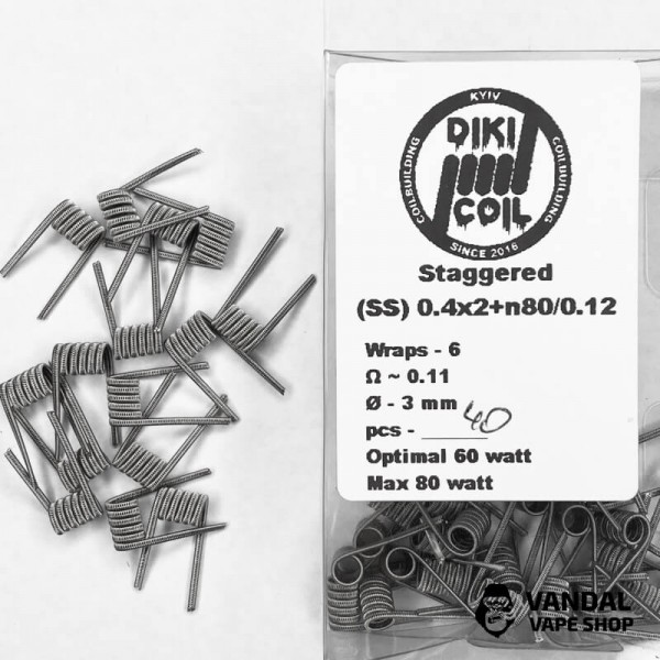 Staggered 0,11 Ohm (Ss) 0.4x2+n80/0.12
