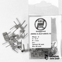 Staggered 0,17 Ohm (Ni80) 0.4x2+n80/0.12