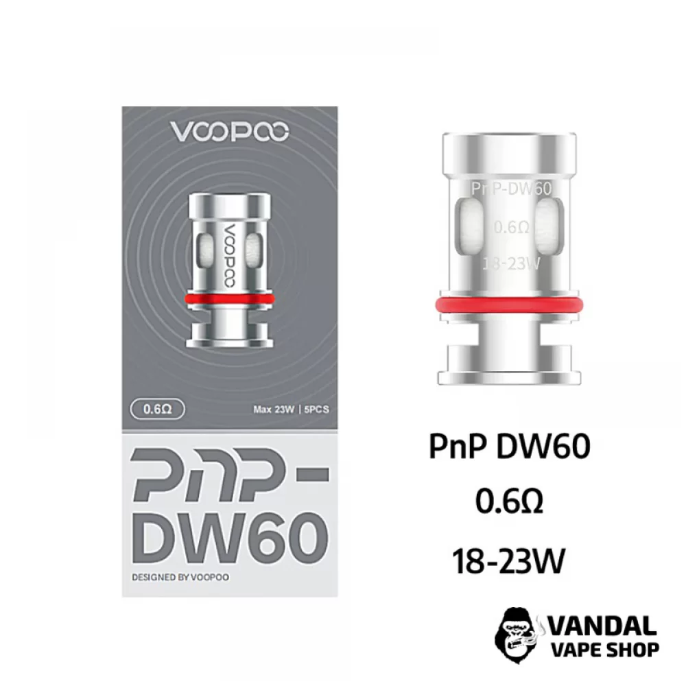 Оригинальный Сменный Испаритель Voopoo PnP DW60 с сопротивлением 0.6 Ом Оригинальный Сменный Испаритель Voopoo PnP DW60 с сопротивлением 0.6 Ом