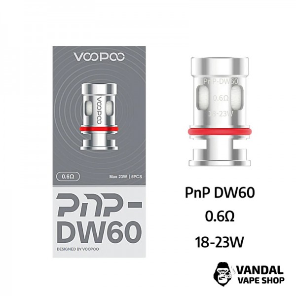 Оригінальний змінний випаровувач Voopoo PnP DW60 з опором 0.6 Ом