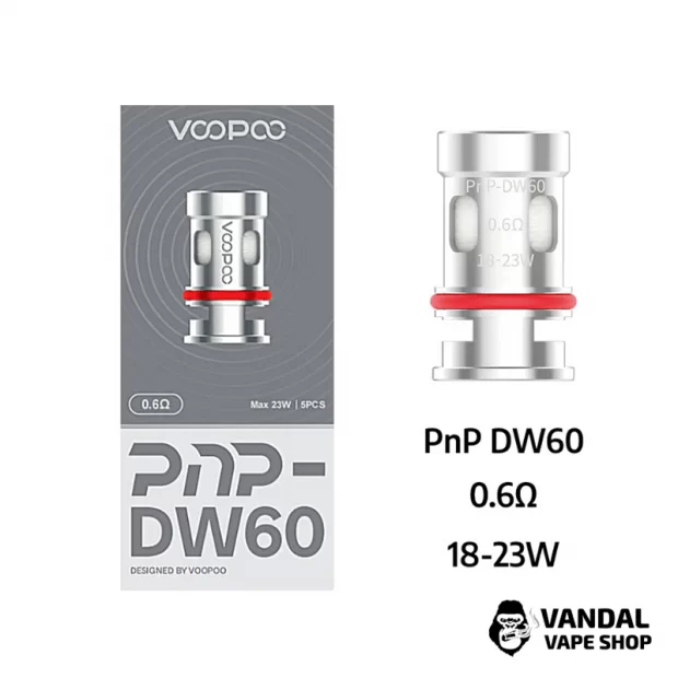 Оригінальний змінний випаровувач Voopoo PnP DW60 з опором 0.6 Ом