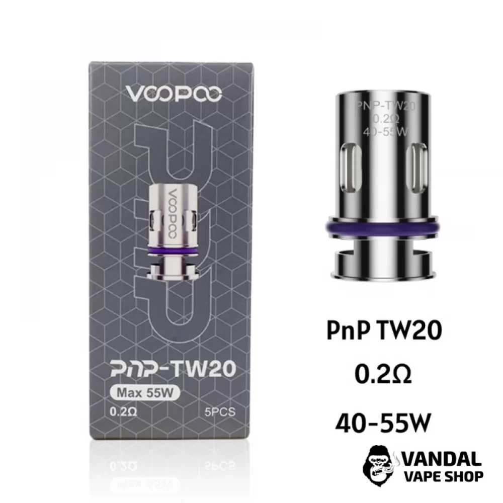Оригинальный Сменный Испаритель Voopoo PnP TW20 Coil с сопротивлением 0.2 Ом Оригинальный Сменный Испаритель Voopoo PnP TW20 Coil с сопротивлением 0.2 Ом