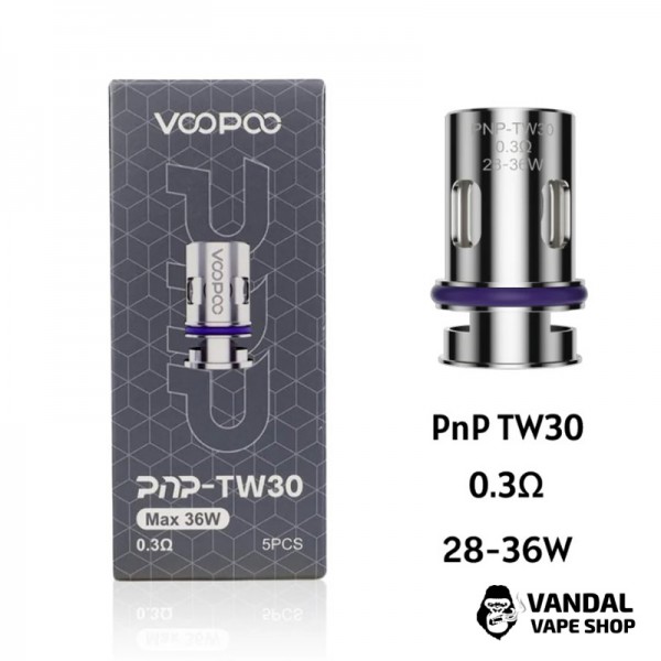 Оригинальный Сменный Испаритель Voopoo PnP TW30 Coil с сопротивлением 0.3 Ом