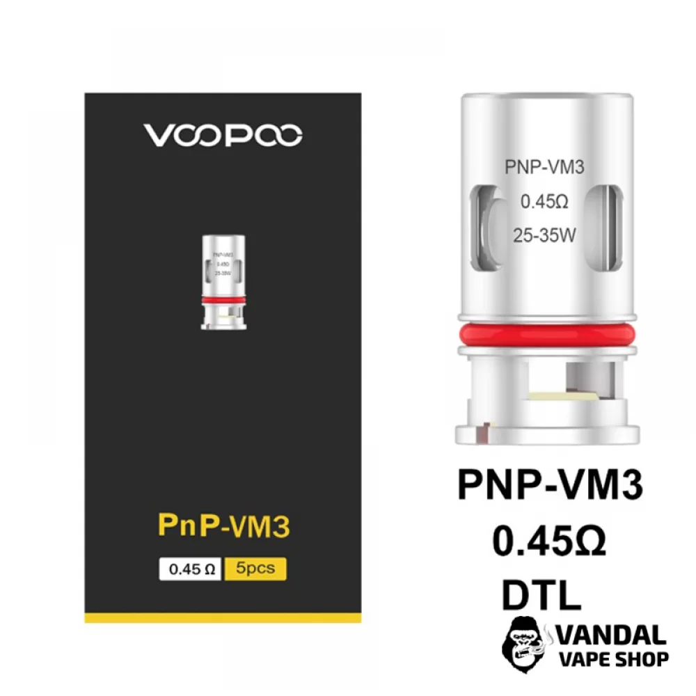 Змінний випаровувач Voopoo PnP Coil (Original) VM3 Mesh 0.45 Ом для NAVI , ARGUS , DRAG S , DRAG X , VINCI , VINCI X  