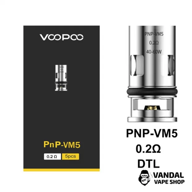 Сменный испаритель Voopoo PnP VM5 0.2 Ом Coil (Original) для DRAG S , DRAG X 