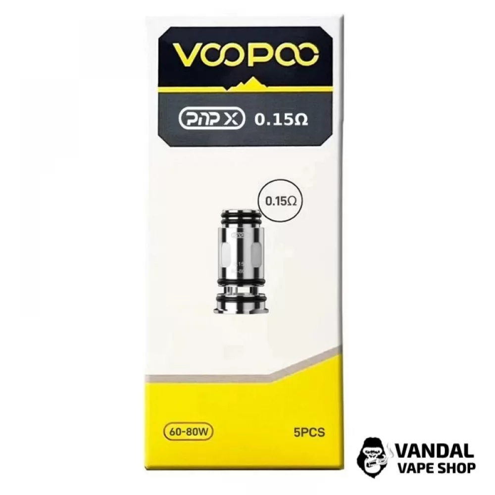 Оригінальний змінний випаровувач VooPoo PnP X 0.15 Ом
