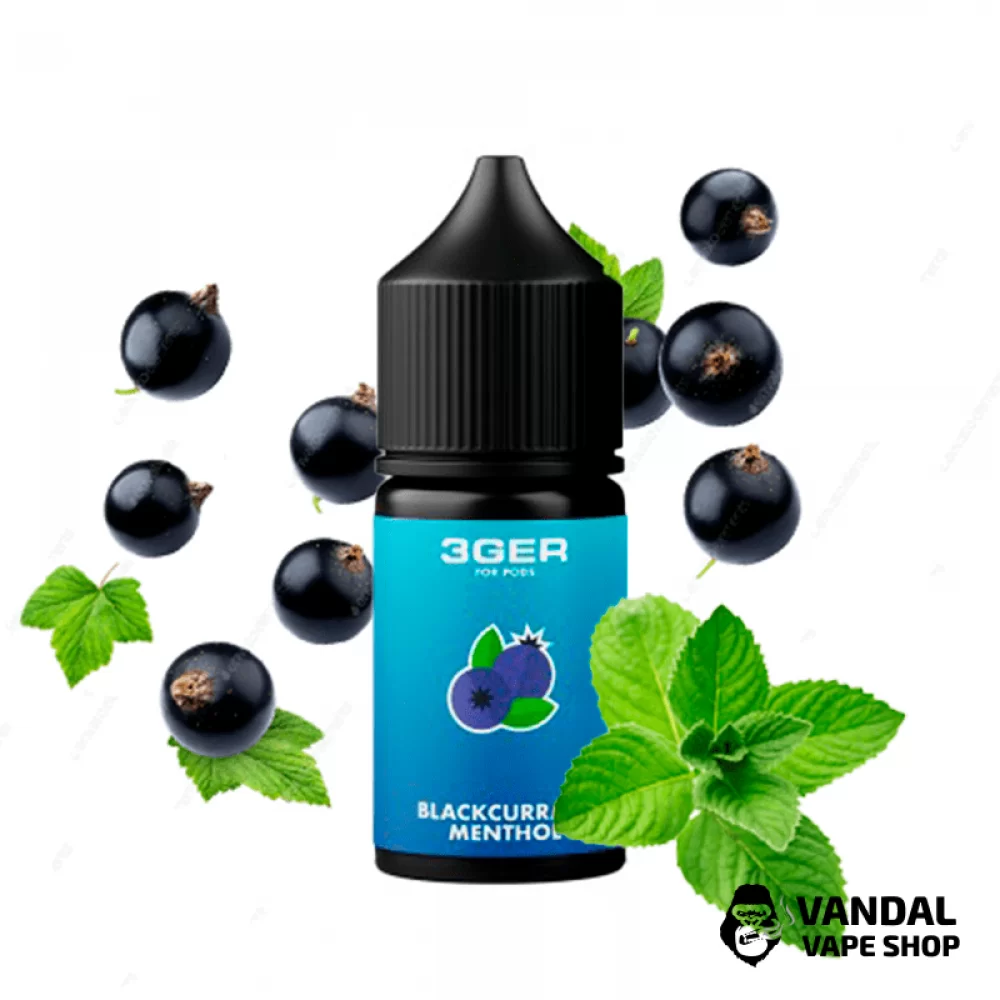 Рідина 3Ger Salt 30 мл 50 мг на сольовому нікотині зі смаком смородини і ментолу