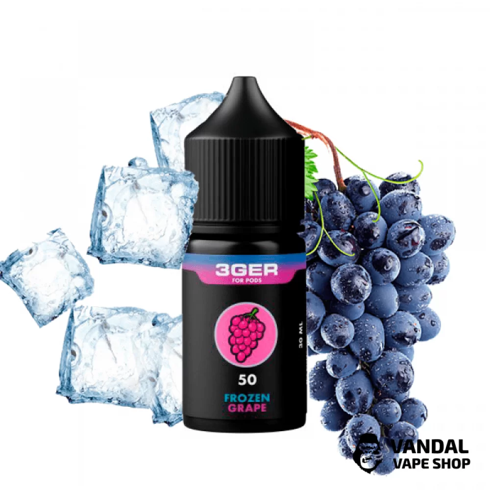 ЖИДКОСТЬ 3Ger Salt 30 мл, 35 мг НА СОЛЕВОМ НИКОТИНЕ со вкусом холодного винограда