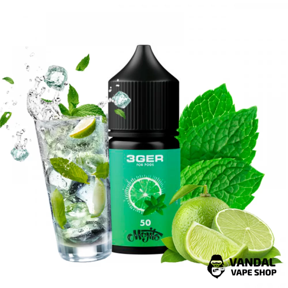 ЖИДКОСТЬ 3Ger Salt 30 мл, 50 мг НА СОЛЕВОМ НИКОТИНЕ со вкусом мохито ЖИДКОСТЬ 3Ger Salt 30 мл, 50 мг НА СОЛЕВОМ НИКОТИНЕ со вкусом мохито