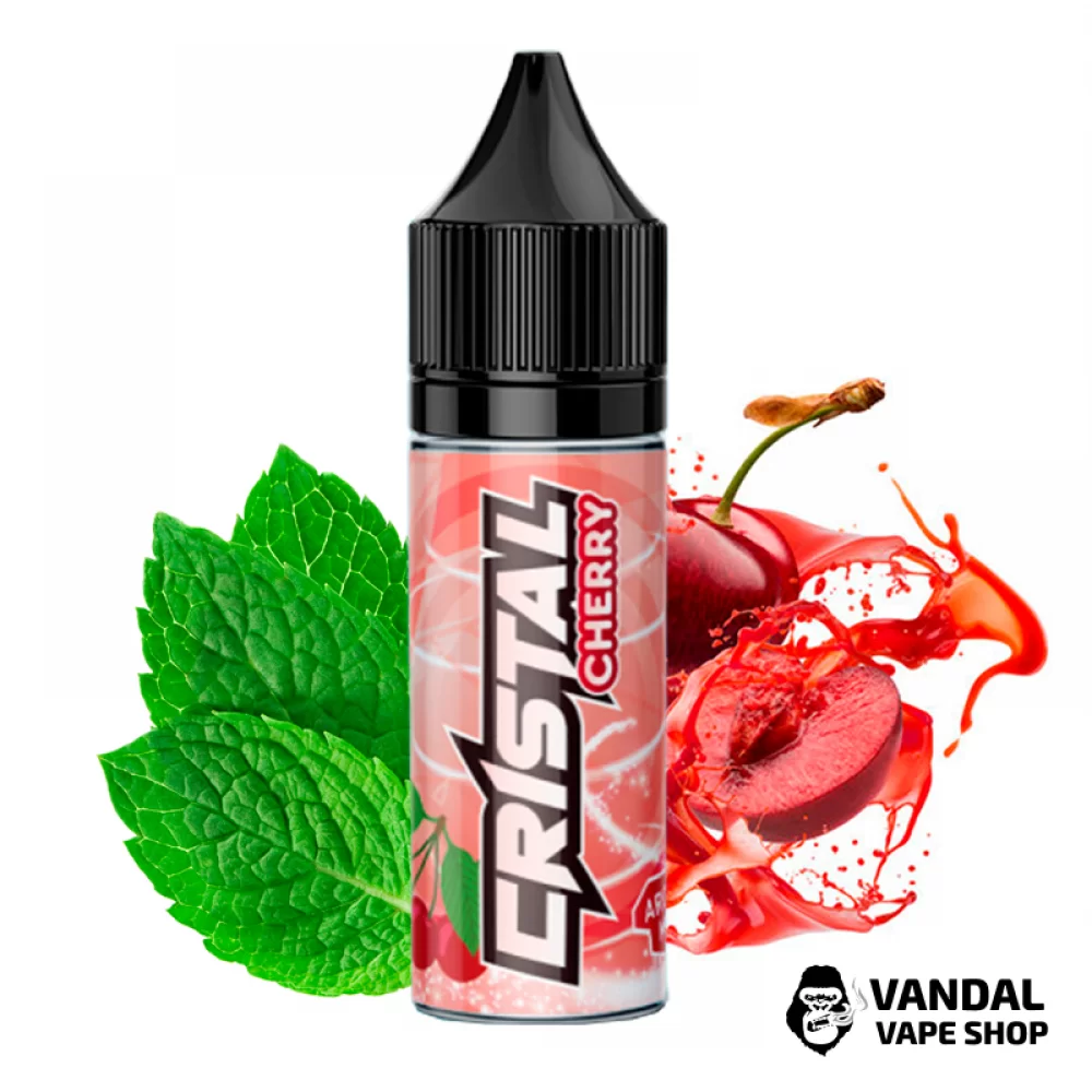 Рідина Cristal Salt - 15 мл, 25 мг на сольовому нікотині зі смаком вишні з м'ятою та ментолом Рідина Cristal Salt - 15 мл, 25 мг на сольовому нікотині зі смаком вишні з м'ятою та ментолом