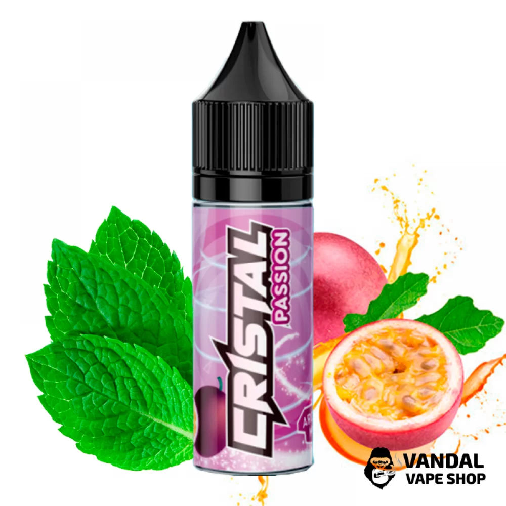 Жидкость Cristal Salt – 15 мл,50 мг на солевом никотине со вкусом маракуи с мятой и ментолом