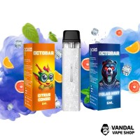 Набор M: Vaporesso XROS Mini Ancient Silver + 2 х OctoBar NFT 10 мл 50 мг (Citrus Combo + Polar Mint Ice)
