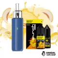 Набор S: подсистема VooPoo Doric Q в синем цвете + набор для самозамеса Punch 15 мл 65 мг со вкусом дыни и банана