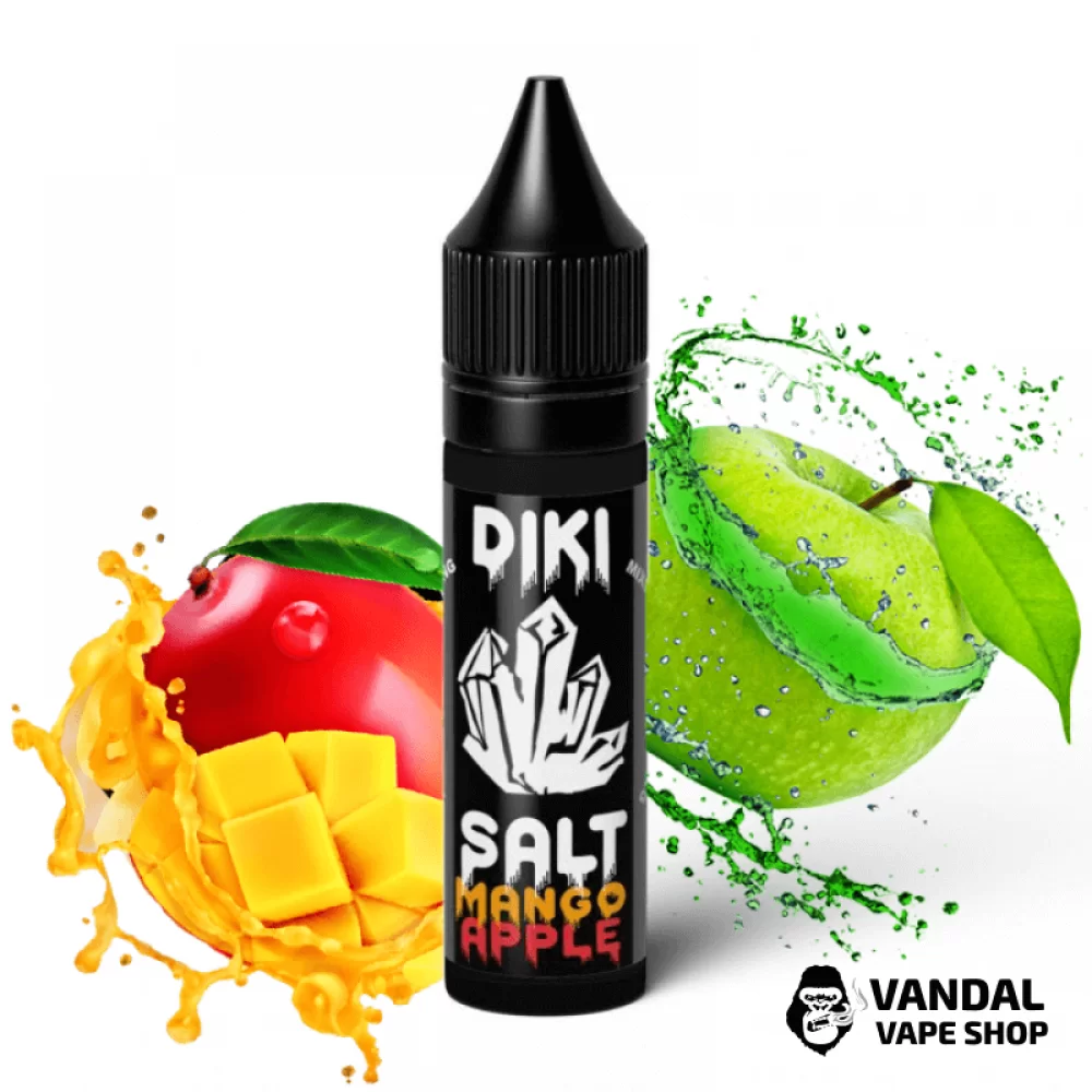 Жидкость Diki Salt 50мг, 15мл НА СОЛЕВОМ НИКОТИНЕ со вкусом яблока и манго Жидкость Diki Salt 50мг, 15мл НА СОЛЕВОМ НИКОТИНЕ со вкусом яблока и манго