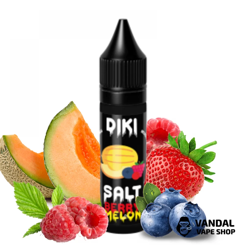 Жидкость Diki Salt 50мг, 15мл НА СОЛЕВОМ НИКОТИНЕ со вкусом дыни и ягод Жидкость Diki Salt 50мг, 15мл НА СОЛЕВОМ НИКОТИНЕ со вкусом дыни и ягод