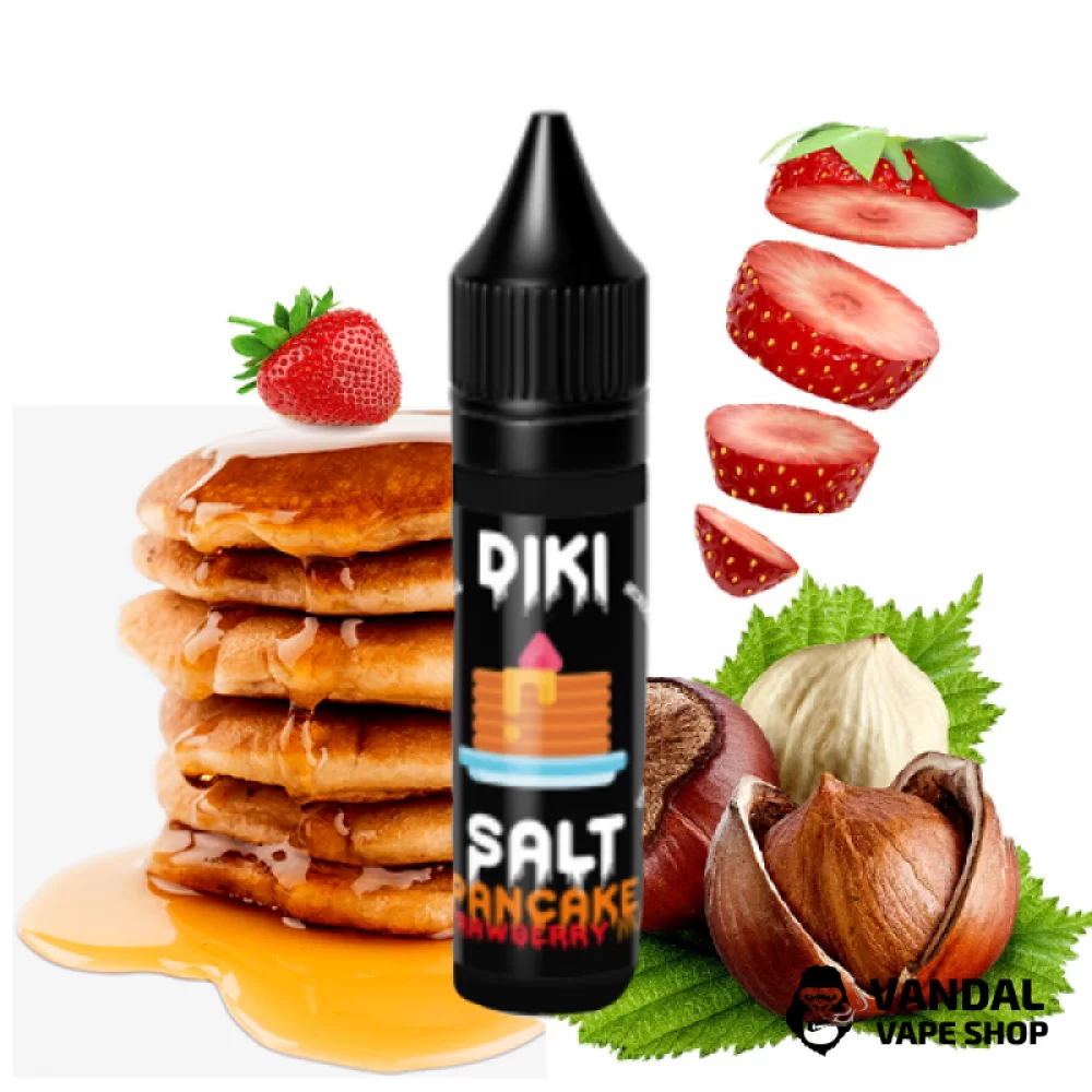 Жидкость Diki Salt 50мг, 15мл НА СОЛЕВОМ НИКОТИНЕ со вкусом блинов с клубникой и орехами Жидкость Diki Salt 50мг, 15мл НА СОЛЕВОМ НИКОТИНЕ со вкусом блинов с клубникой и орехами