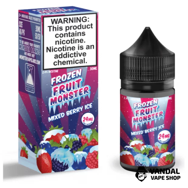Преміальна сольова рідина Frozen Fruit Monster Salt 30 мл зі смаком ягід з холодком