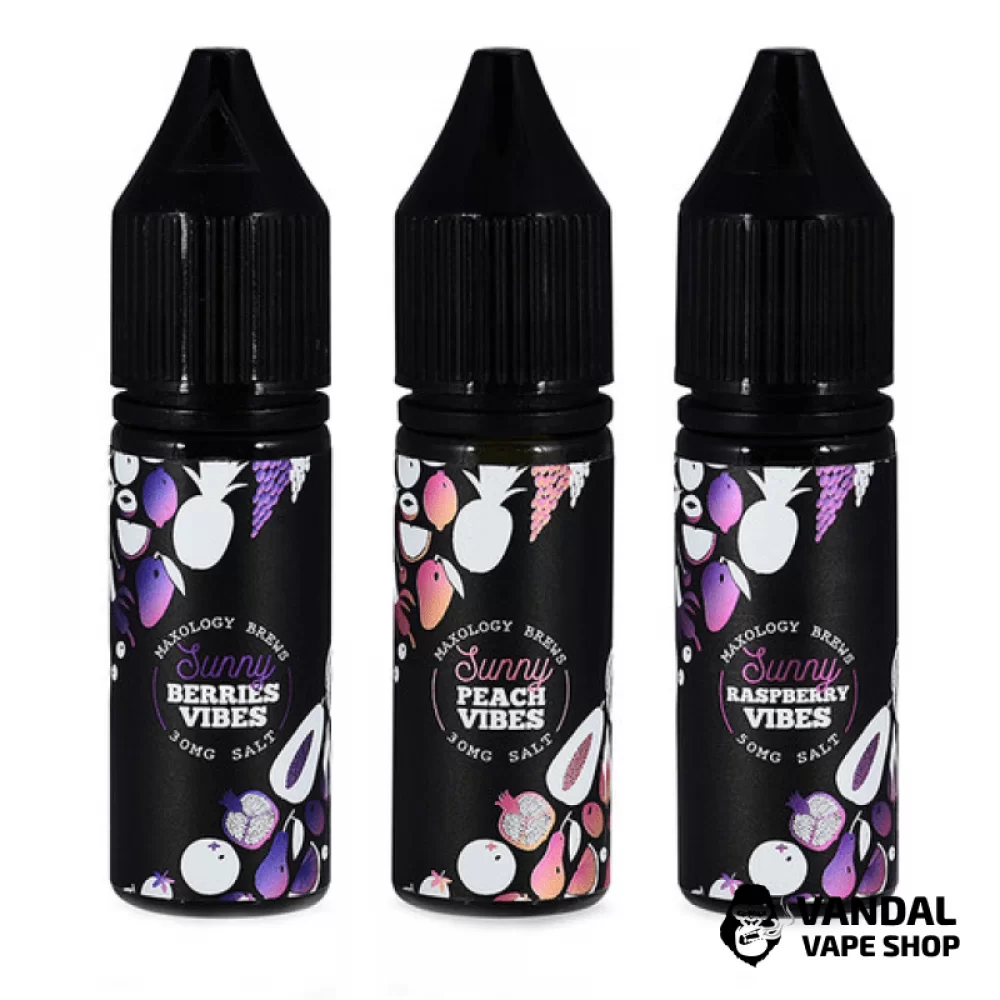 Рідина Maxology Brews Salt Sunny Vibes 15 мл 50 мг на сольовому нікотині  Рідина Maxology Brews Salt Sunny Vibes 15 мл 50 мг на сольовому нікотині