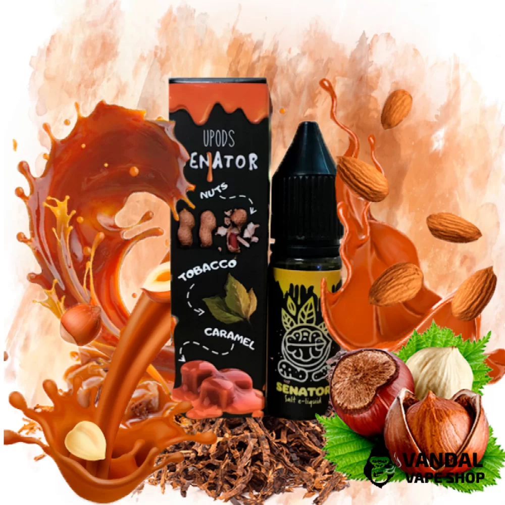 Рідина Black Triangle Senator Nuts Tobacco Caramel на сольовому нікотині 50 мг смак тютюну з горіхами та карамеллю Рідина Black Triangle Senator Nuts Tobacco Caramel на сольовому нікотині 50 мг смак тютюну з горіхами та карамеллю
