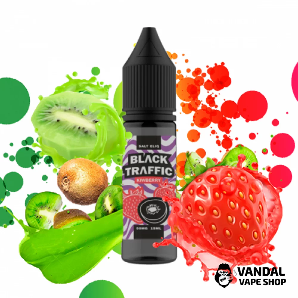 Жидкость Black Triangle Salt Black Traffic НА СОЛЕВОМ НИКОТИНЕ 50 мг со вкусом клубники и киви