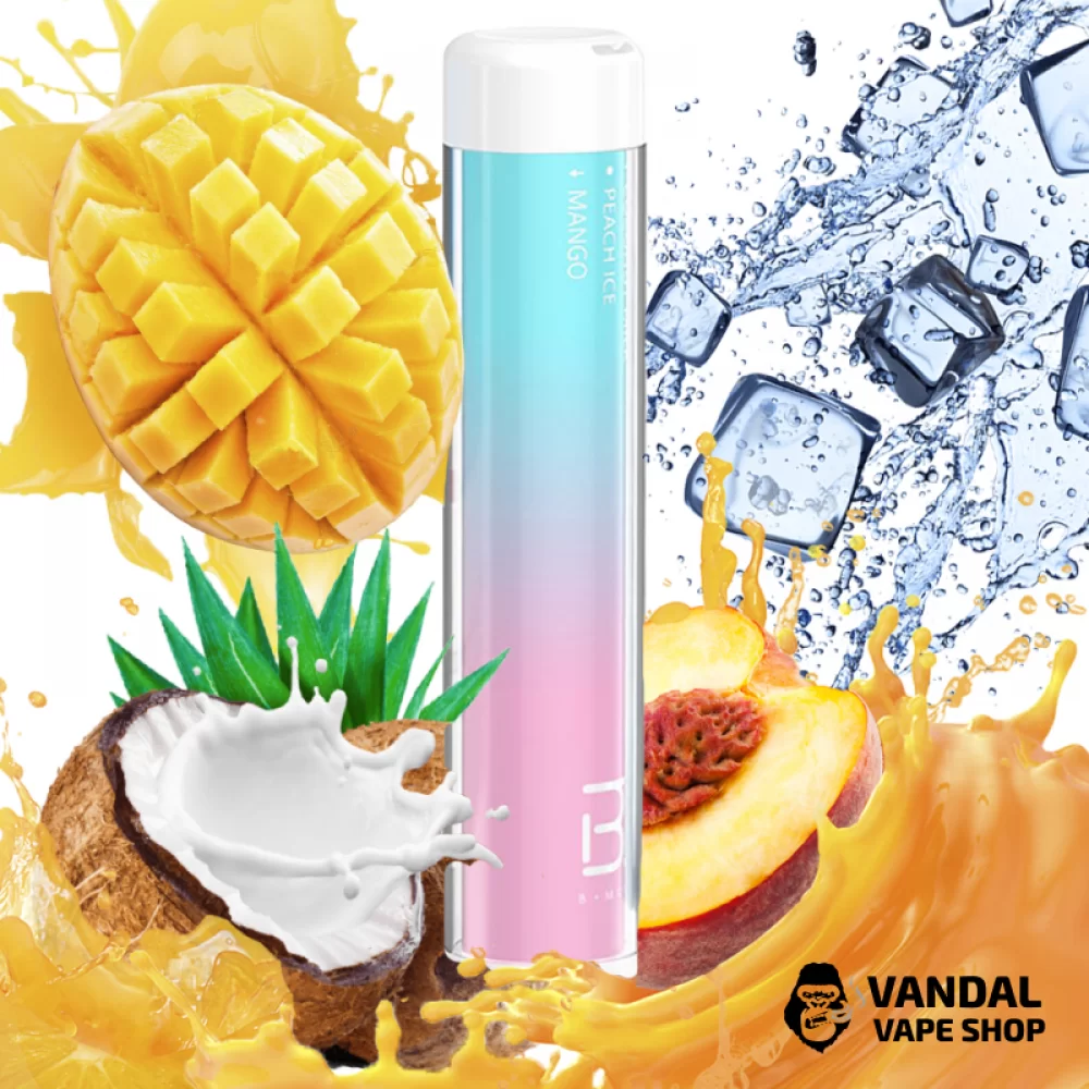 Одноразовая Pod система BMOR PI+ Disposable Kit 1500mAh на 3500 затяжек со вкусом кокосового молока, манго и персика с холодком