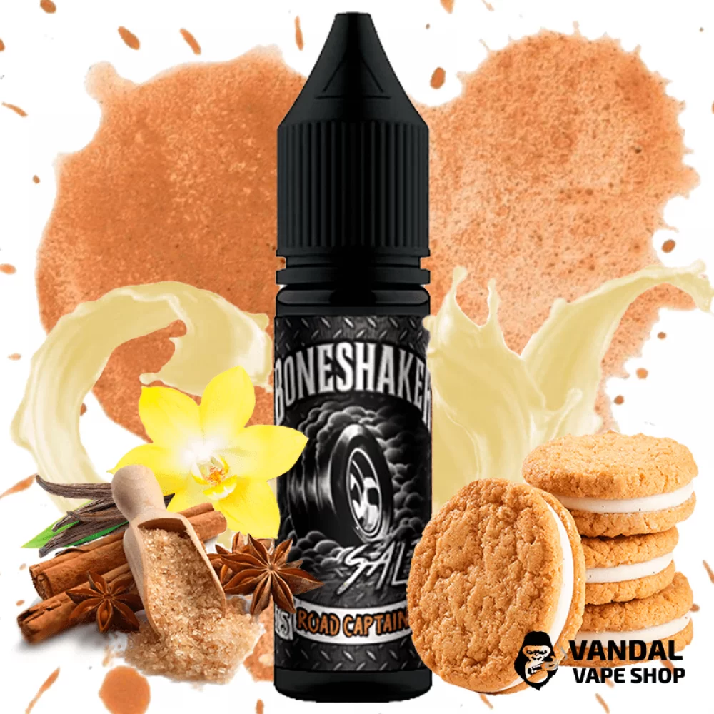 Солевая жидкость Boneshaker Salt - 15 мл, 25 мг со вкусом печенья с корицей Солевая жидкость Boneshaker Salt - 15 мл, 25 мг со вкусом печенья с корицей